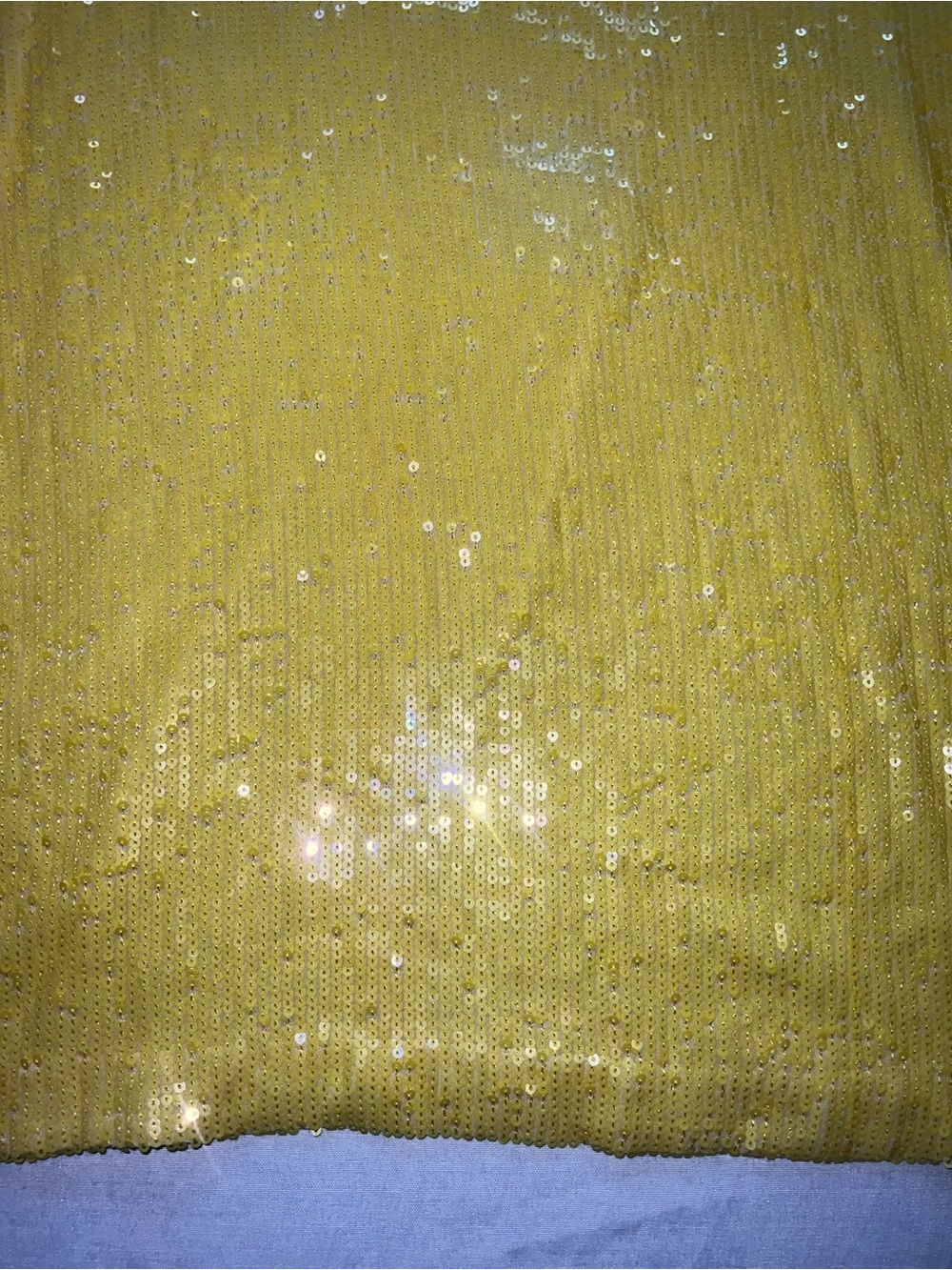 Boston Proper NWT Yellow Sequin Keyhole Tank Going Out Glam Disco Fever Vacation - Picture 2 of 9